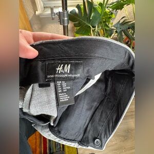 H&M Light Gray Skinny Fit Trousers size 36